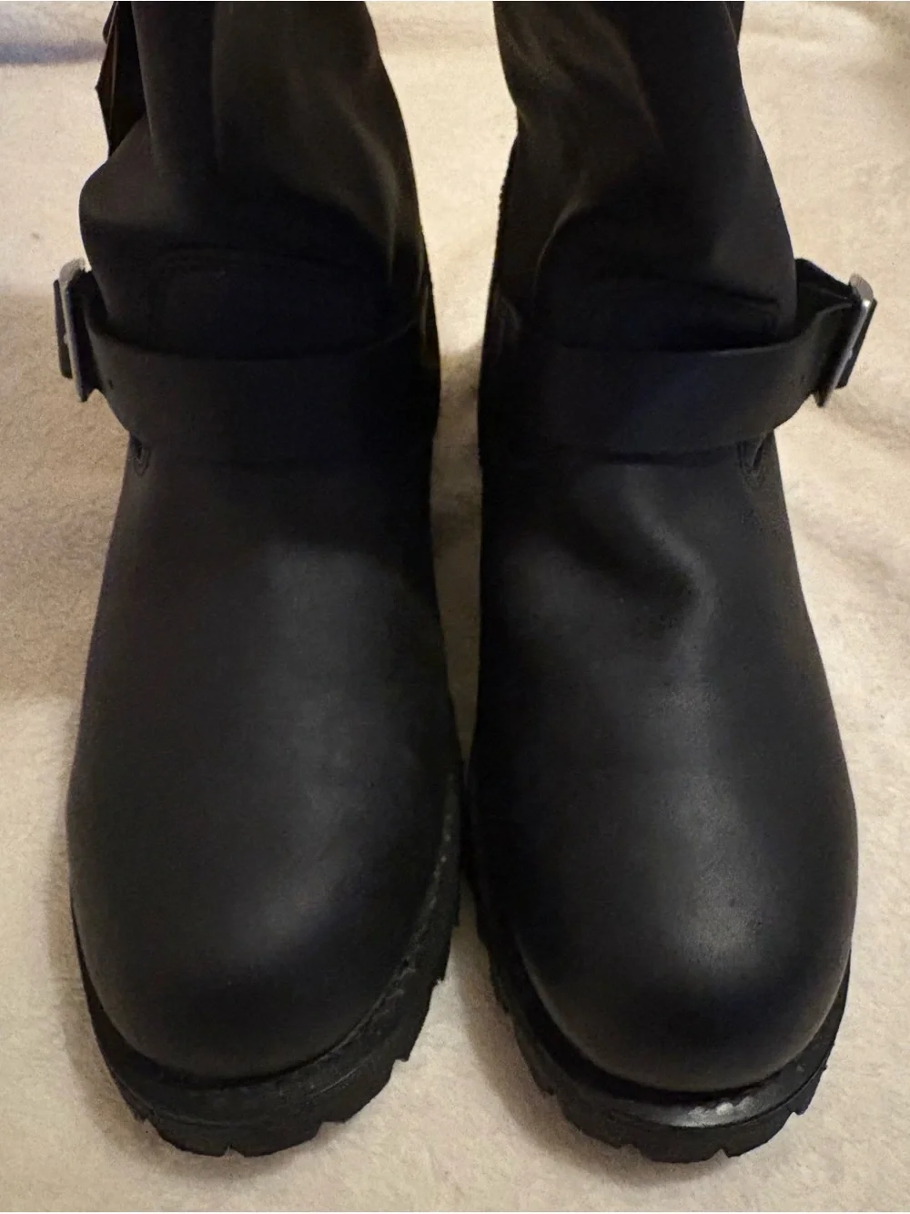 New With Tags Men's Ride Tecs Black Leather Engineer Buckle Boots Biker 11W
